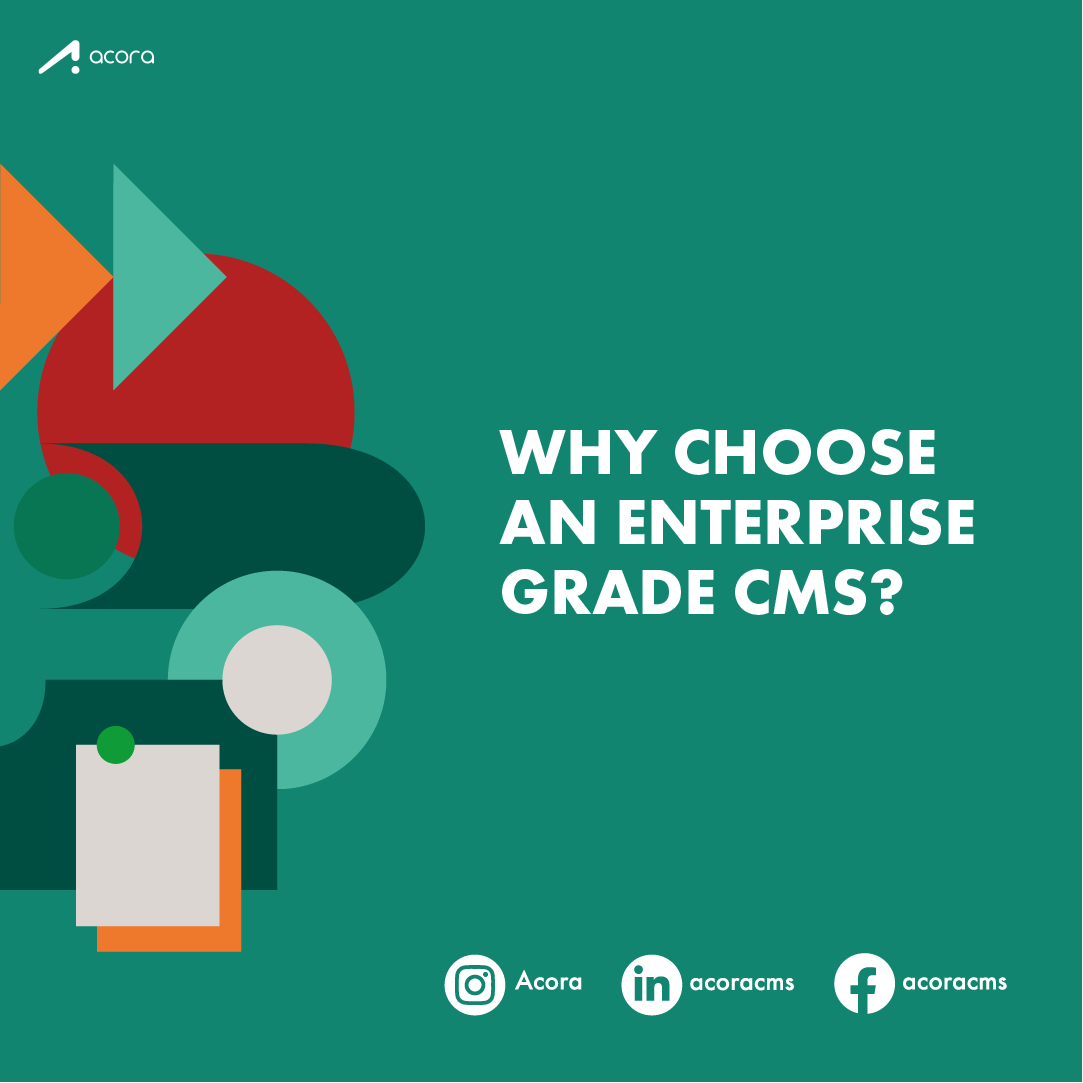 Social post with text that reads - Why choose an enterprise CMS?